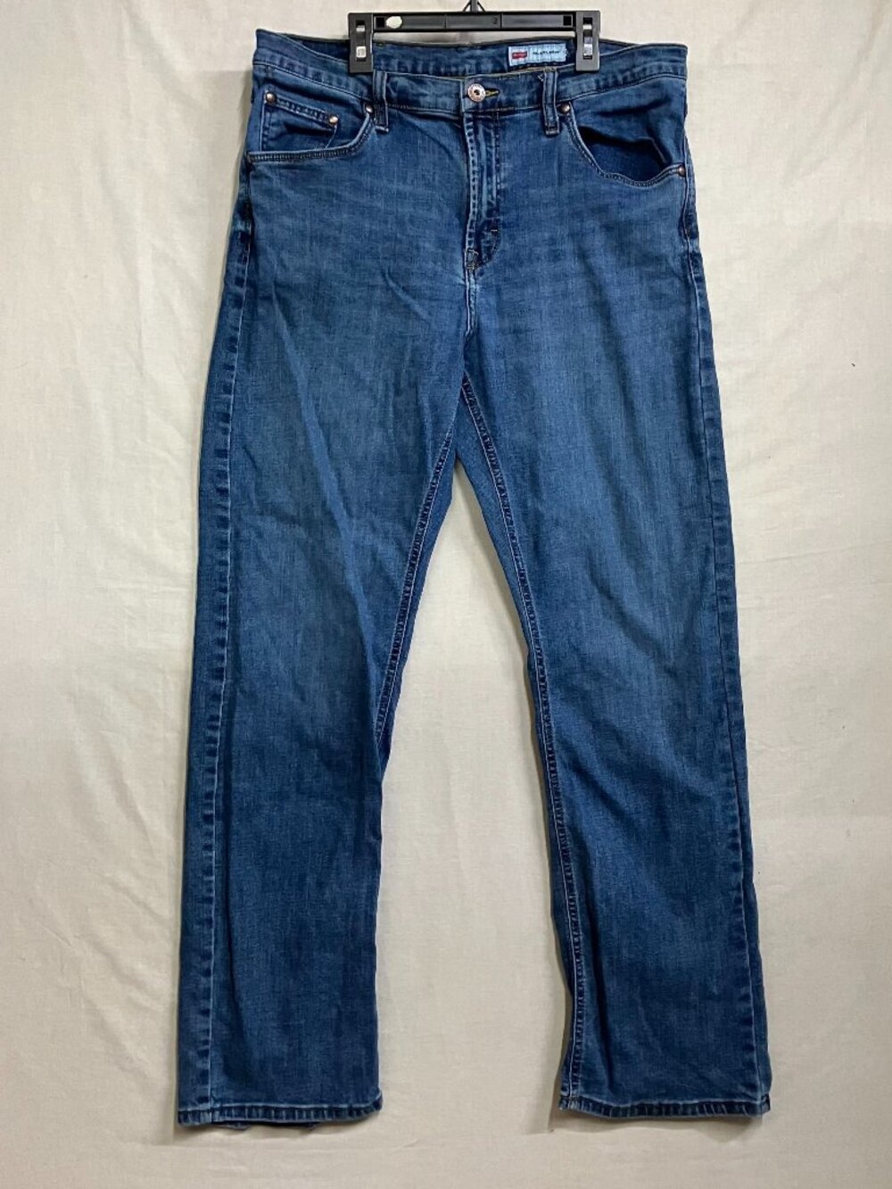 Wrangler Relaxed Boot Jeans Men's 34x32 Blue Denim Stretch Straight Leg Classic